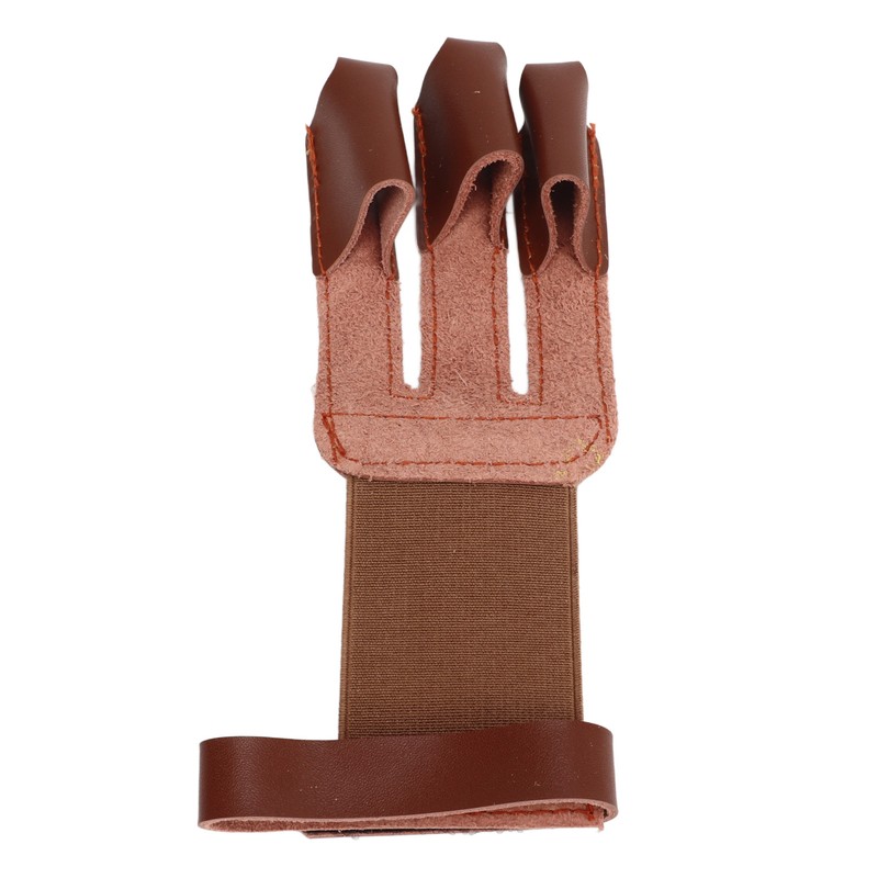 Archery Glove Cowhide Protective 3 Finger Guard Finger Tab Glove