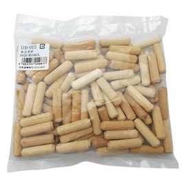 Wake Sangyo DB-015 Woodworking Dowels, 0.3 x 1.2 inches (8 x 30 mm), Wood Connecting Shelves, Approximately 100 Pieces