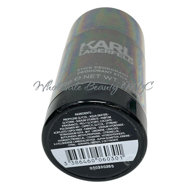 Karl Lagerfeld Stick Deodorant for Men 2.5 Oz/75 g New