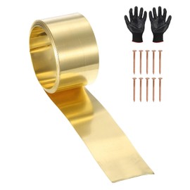 YELARXI Brass Sheet Roll Metal Film Brass Foil Plate, 0.5 x 50 x 3000mm 24 Gauge(0.5mm) Thickness Fit for DIY Crafts Electrical Repair - Cylinder(1 Pack, Brassy)
