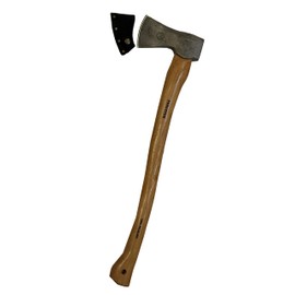 FORESTER Woodman 24in Wood Cutting Axe with Sheath - Multipurpose Axe with Hickory Handle for Wood Splitting and Chopping - Hand Forged Swedish Steel