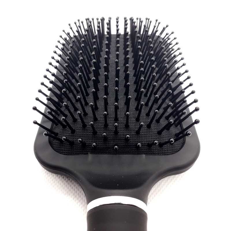 Flair Brush Black Large Paddle Hair Brush with Soft Round