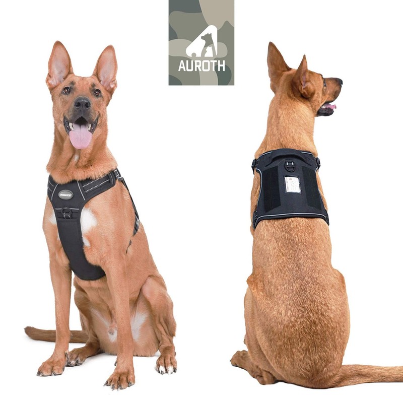 Auroth Tactical Dog Harness for Large Dogs No Pull Adjustable