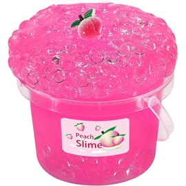 Premade Crystal Slime Rose Pink Jelly Cube Glimmer Crunchy Slime, Includes 4 Sets of Slime Add-ins, Party Favors for Kids, Sensory and Tactile Stimulation, Stress Relief, for Girls & Boys - Color: Skyblue