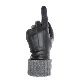 PEARLWOOD Women's Lipa Sheepskin Leather Glove with Touch Function, Black (200)