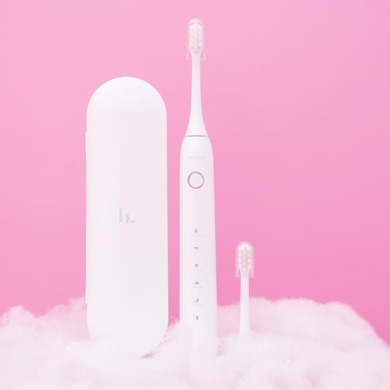 smile luv toothbrush + FREE mint toothpaste - color: Pink