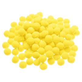 PATIKIL Pom Poms 1 Inch/2.5cm, 150 Pieces Small Pom Pom Balls Fuzzy Craft Pompoms for Crafts Arts DIY Decorations Crafting Supplies, Light Yellow
