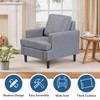 Segawe Accent Arm Chair Linen Fabric Upholstered Comfy Single Sofa