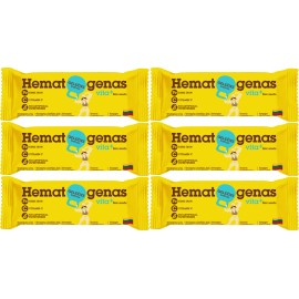 6 barras energéticas de vitamina C de hierro hemo fuente de lino HEMO VITA+ 50 g 1,8 oz