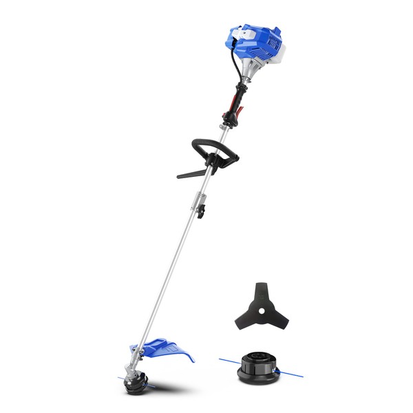 WILD BADGER POWER 26cc Weed Wacker Gas Powered, 3 in 1 String Trimmer/Edger 17'' with 10'' Brush Cutter,Rubber Handle & Shoulder Strap Included