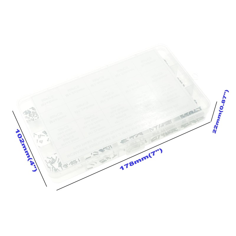 MCMASKE 850PCS M1 M1.2 M1.4 M1.6 M2 Metric Stainless Steel