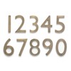 Architectural Mailboxes 3582AB-2 4 inch Solid Floating House Number, 2, Antique Brass