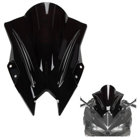 Windshield for NINJA500 SE 2024 2025, PSLER Windscreen Double Bubble Wind Deflector Protector Fairing for NINJA500 SE NINJA 500 2024 2025 (Black)