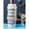 ByKen Headband Holder Organizer,Vertical Hairband Dislay Stand for Girls(Beige Velvet)