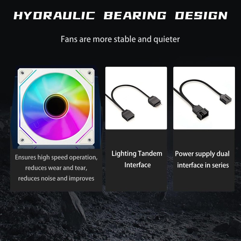 Jungle Leopard Prism4 Pro X3 120mm ARGB Case Fans,Infinity Mirror