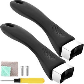 EATBALE Pot Handle, Bakelite Scald-Proof Long Handle Pans Replacement Grip Handle Removable Handle with Screw Screwdriver for Kitchen Saucepan Pan Cookware Accessories (2Pcs)
