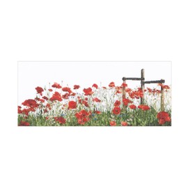 Thea Gouverneur - Counted Cross Stitch Kit - Poppies - Aida - 18 Count - Embroidery Kit for Adults - DMC Embroidery Threads and Other Cross Stitch Supplies Included - 546A