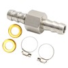 Fuel Line T Fitting Adapter 304 Stainless Steel Pressure Gauge