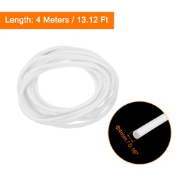 uxcell Silicone Foam Seal Strip, 4mm(0.16") Dia 4 Meters(13.12 Ft) Long Sponge Rubber Weather Seal Strip Round Rubber Cord Solid for Machinery and Industries, White