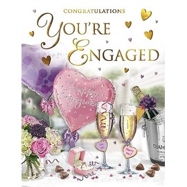 Regal Publishing Congratulations You're Engaged Engagement Card Bubbly - 8 x 6 inches