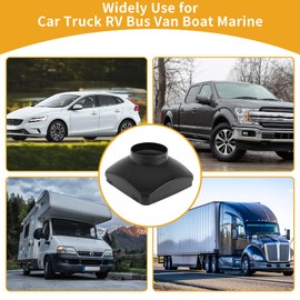 Partuto 1 Pc Car Warm Air Vent Outlet Car Truck RV Bus Van Boat Warm Air Ducting Vent Outlet Cover Plastic 75mm