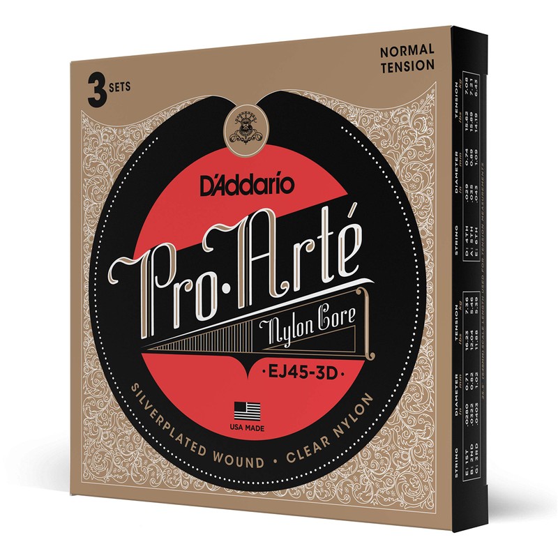 D'Addario Pro-Arte - Cuerdas de nailon para guitarra clásica, tensión