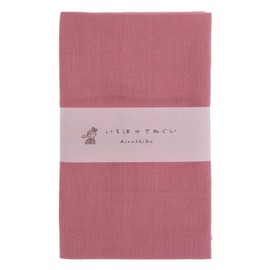 Iroha Color Plain Tenugui, 100% Cotton, Made in Japan, Ash Pink, Fraying Prevention, 34.3 x 13.0 inches (87 x 33 cm)