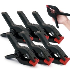 Plastic Spring Clamps, 6 Inch Extra Strength Work Clips, Heavy Duty Plastic Muslin Clamps, Grip Clips for Home Improvement Clamp DIY Tools Photography Studios(6 Pcs)