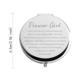 Zuo Bao Proposal Flower Girl Gift Flower Girl Compact Mirror Wedding Party Gift for Flower Girl (Flower Girl)