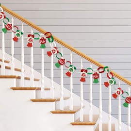 Big Dot of Happiness Ugly Sweater - 90 Chain Links and 30 Paper Tassels Decoration Kit - Holiday and Christmas Party Paper Chains Garland - 21 feet