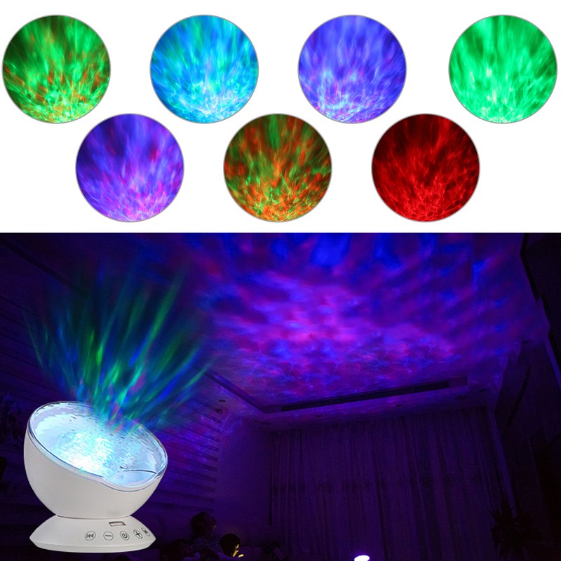 Ocean Wave Light Projector BT Remote Control Music Sleeping Lamp