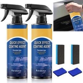 Car Quick-acting Coatings Agent Spray, 2025 New Quick Effect Coating Agent for Car,Car Scratch Wax Polish Sprays Waterless Wash, 3 in 1 High Protection Quickly Car Coatings Spray(2PCS)