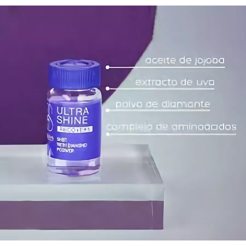 Lendan Ultra Shine Shot Recovery Booster Extra Brillo 6x10ml