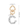 PATIKIL Alphabet Initial Letter Keychain, Cute Heart Crystal Keychains Car