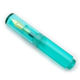 czxwyst Majohn Wancai Mini Transparent Pocket Dropper Fountain Pen (Bitter Green, F Nib)