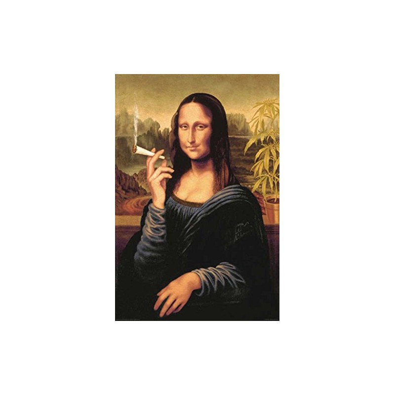 Bubbacare Mona Lisa Smoking Joint 24x36 PosterF