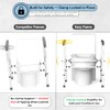 Eazy Foldable Toilet Safety Rail with Adjustable Height and Width,