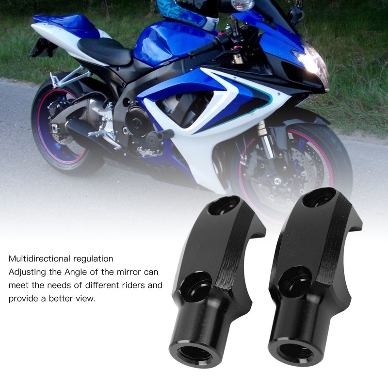 1 Pair Motorcycle Mirror Mount M10 X 1.25 Clockwise Thread