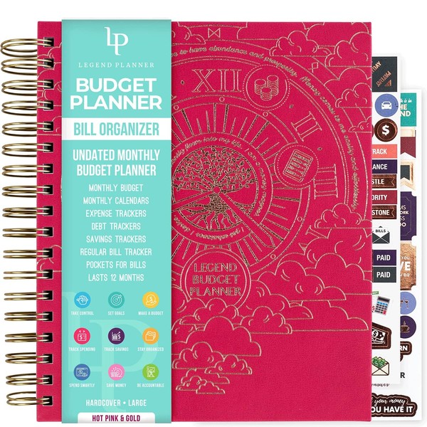 Legend Budget Planner & Monthly Bill Organizer with Pockets –
