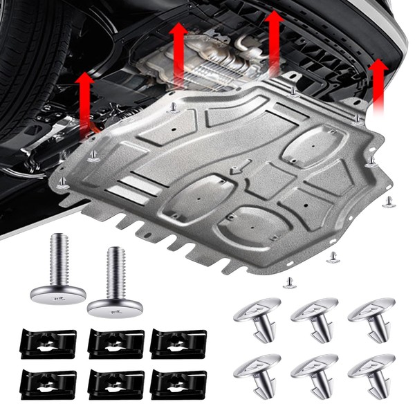 14PCS Engine Splash Shield Hardware Kit, Lower Cover Pin Screws