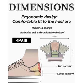 MYGLOAR 4 Paar Fersen-Antirutsch-Einlegesohlen für lockere Schuhe, Anti-Blasen-Einlegesohlen, Einlegesohlen für übergroße Schuhe, Fußpflege-Schützer