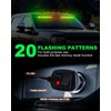 HLAUTO 6Z4J Emergency Dash Strobe Lights: 2x16.8 inch Green Amber