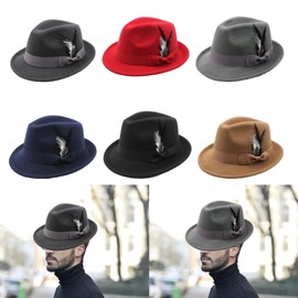 SUXINRY Fedora Hat for Adult Felt Panama Hat Magician MunichBeer Hats Cosplay Costume Hat Women Men Party Hat