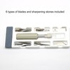 Craft Knife Set 6 Steel Blades Ergonomic Handle Hobby Knife