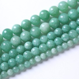 36 piezas de abalorios de jade birmano de color verde natural para hacer joyas, redondos, sueltos, espaciadores, abalorios con energía cristalina curativa, abalorios de piedra de poder, para bricolaje