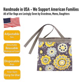 NeatCarBags Car Trash Bag Purple Car Trash Can Hanging with Reusable Waterproof Liner and Disposable Bags - Car Trash Bin (Small Purple)