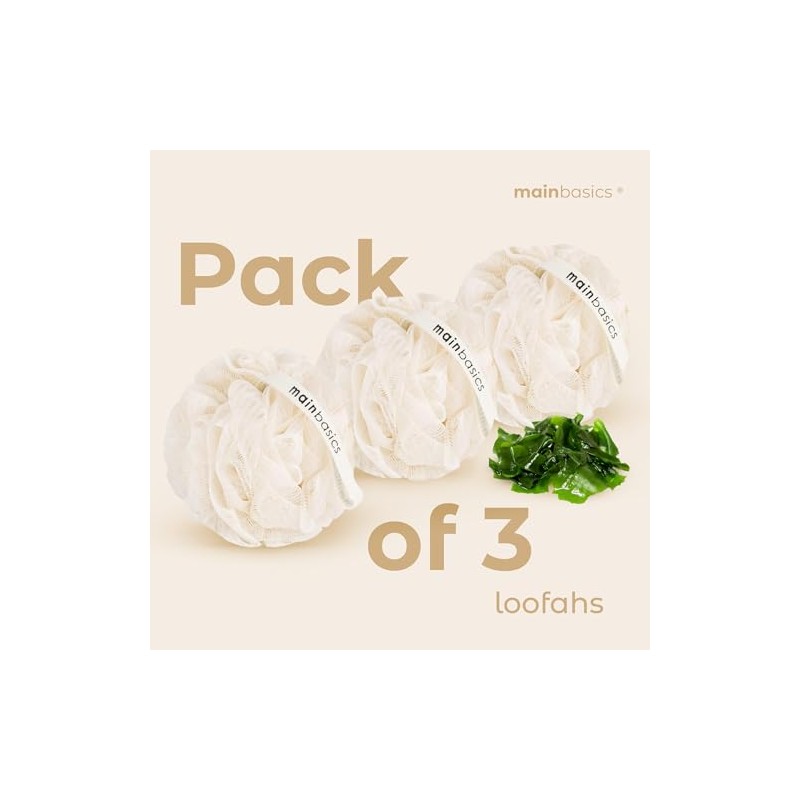 MainBasics - Exfoliador de esponja para baño y ducha (3