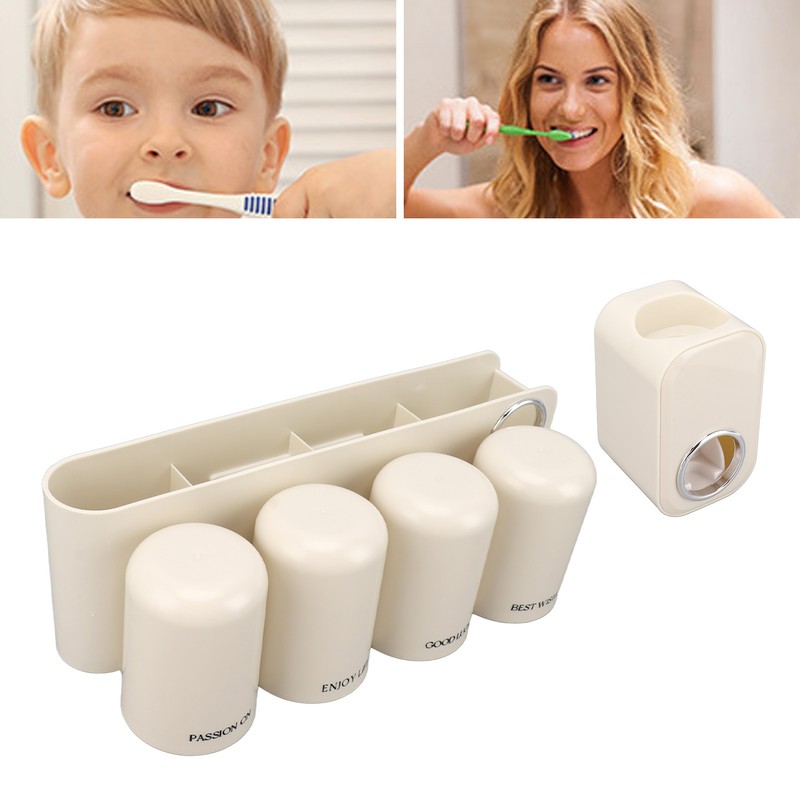 Toothbrush Holder Bathroom Hanging Vanity Tooth Brush Organizer Punch Free