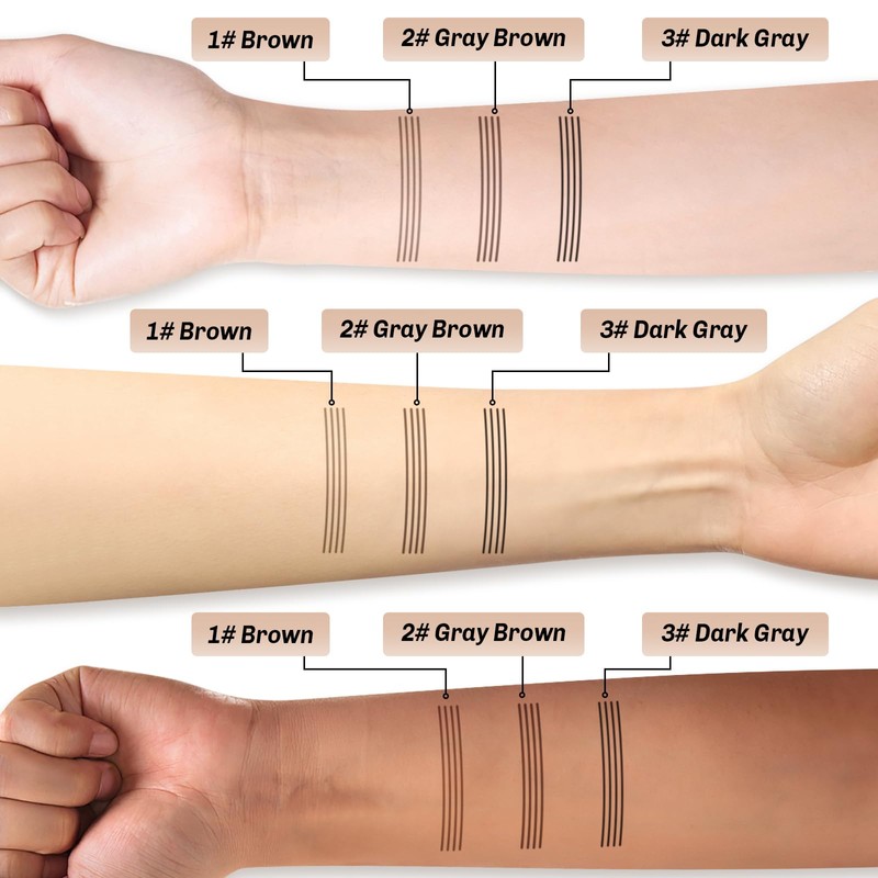 Apooliy Waterproof Eyebrow Pencil, Microblading Liquid Brow Pencil, Micro 4