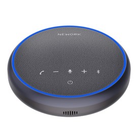 NEWORK Bluetooth Conference Speakerphone with Microphone, 3 Mics with 360° Voice Pickup, 12H Call Time, Noise Reduction, USB-C Plug & Play, Portable Design, Compatible with Windows, iOS